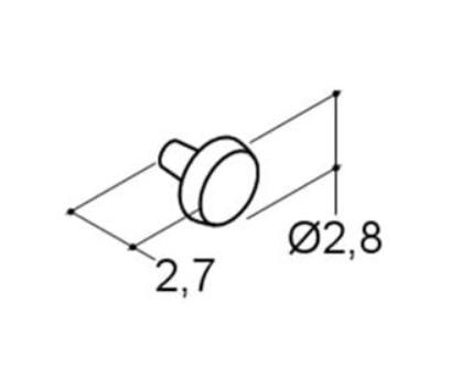 Dansani Dot greb - &Oslash;2,8 mm - Messing
