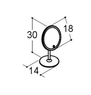 Dansani HANDY makeupspejl til bord m/lysstyring - x5 forstørrelse - Alu Dansani HANDY makeupspejl til bord m/lysstyring - x5 forstørrelse - Alu