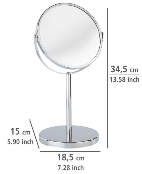 Wenko Assisi kosmetikspejl til bord - Vendbar m/ 3x forstørrelse - Mat sort Wenko Assisi kosmetikspejl til bord - Vendbar m/ 3x forstørrelse - Mat sort