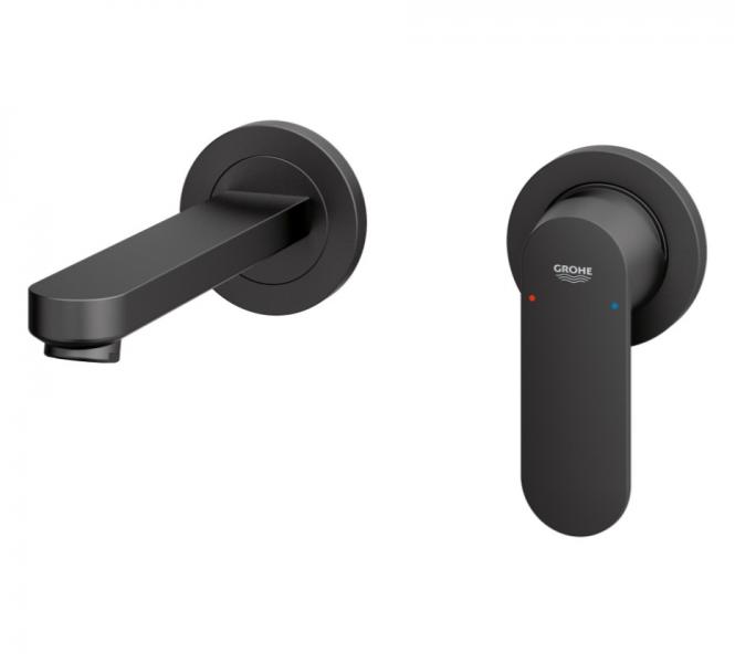 Grohe komplet armatur til indbygning i v&aelig;g - inkl. indbygningsdel - Mat sort
