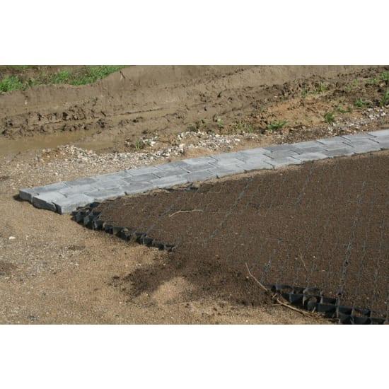 Byggros ECORASTER Ecoblock S50 gr&aelig;sarmering, sort, 20 t, pakke &aacute; 12 stk. (1,33 m2)