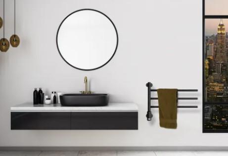 Kriss Flex 1 Håndklædetørrer m/3 arme - 55x42 cm - Mat sort Kriss Flex 1 Håndklædetørrer m/3 arme - 55x42 cm - Mat sort