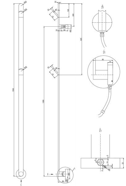 TVS Plus 1F h&aring;ndkl&aelig;det&oslash;rrer - B&oslash;rstet guld/messing