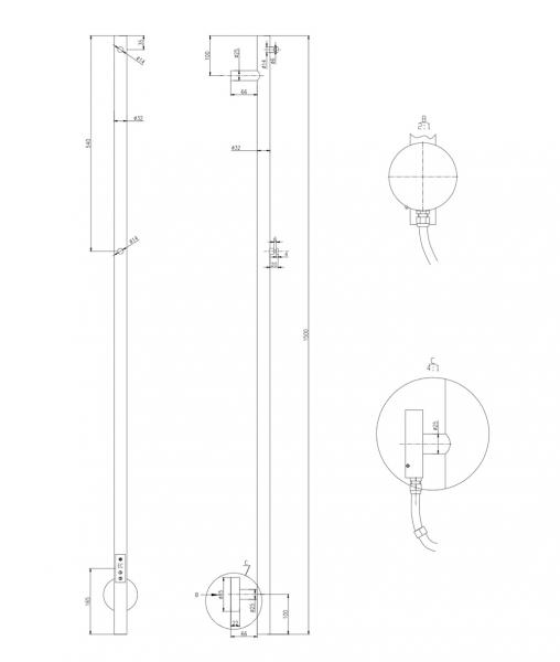 TVS Plus 1 håndklædetørrer m/WiFi - 1500 x 85 - Børstet guld/messing TVS Plus 1 håndklædetørrer m/WiFi - 1500 x 85 - Børstet guld/messing