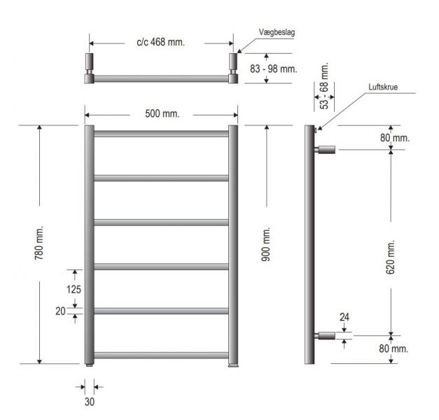 Str&oslash;mberg Hagen h&aring;ndkl&aelig;det&oslash;rrer til kombidrift - 50x78 cm - Matsort