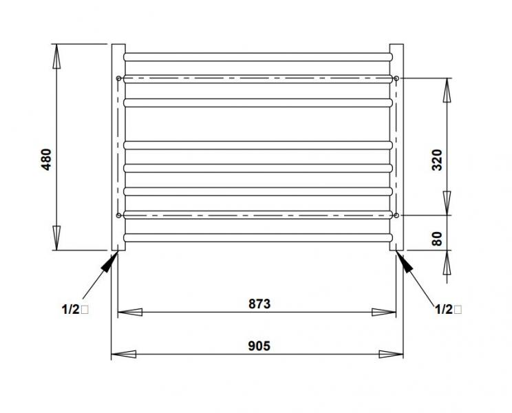 Str&oslash;mberg Linus H&aring;ndkl&aelig;det&oslash;rrer - 90,5x48 cm - Hvid