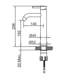Primy Wave High H&aring;ndvaskarmatur - Rustfrit St&aring;l
