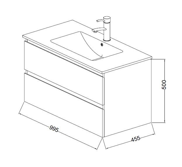 Nortiq Brazil 100 One-box møbelsæt m/skuffer - Flatpack - Mat hvid Nortiq Brazil 100 One-box møbelsæt m/skuffer - Flatpack - Mat hvid