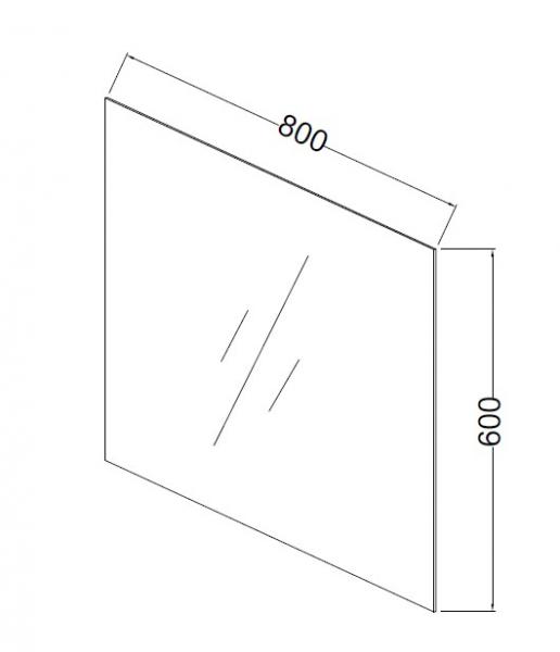 Nortiq Brazil firkantet spejl 80 cm u/ramme Nortiq Brazil firkantet spejl 80 cm u/ramme