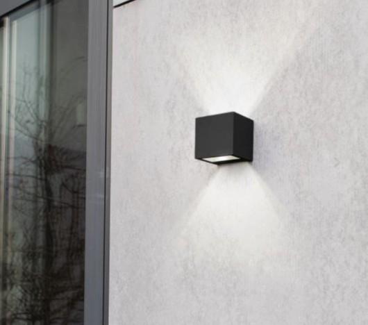 Lutec Gemini udendørs væglampe 8,8 x 8,6 - Mat sort Lutec Gemini udendørs væglampe 8,8 x 8,6 - Mat sort