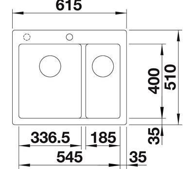 Blanco Pleon 6 Split PD k&oslash;kkenvask - Antracit