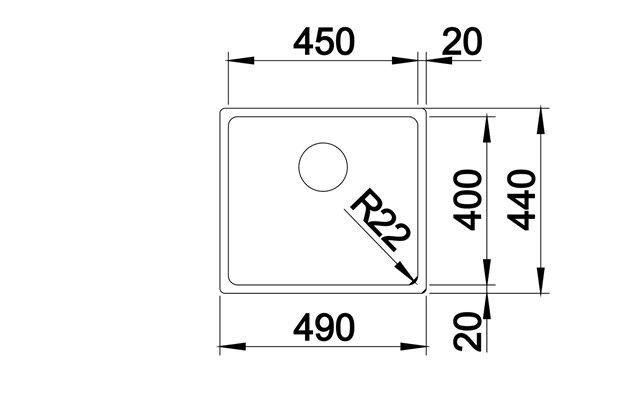 Blanco Andano 450-U k&oslash;kkenvask