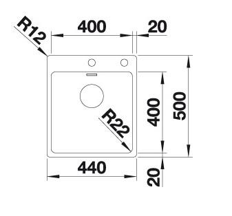 Blanco Andano 400-IF/A MXI k&oslash;kkenvask - Rustfrit st&aring;l