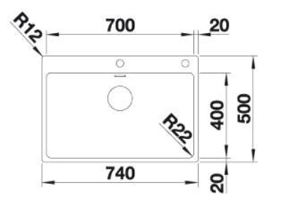 Blanco Andano 700-IF/A MXI - Rustfrit st&aring;l