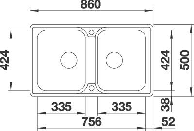 Blanco Classimo 8-IF dobbelt køkkenvask - Rustfrit stål Blanco Classimo 8-IF dobbelt køkkenvask - Rustfrit stål