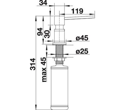 Blanco LATO s&aelig;bedispenser - Krom