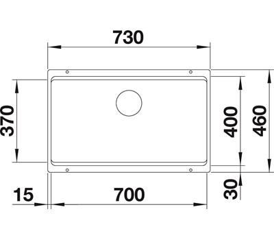Blanco Etagon 700-U k&oslash;kkenvask - Sort