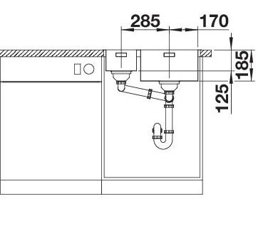 Blanco Solis 340/180-IF/A køkkenvask MXI - Højre - Rustfrit stål Blanco Solis 340/180-IF/A køkkenvask MXI - Højre - Rustfrit stål