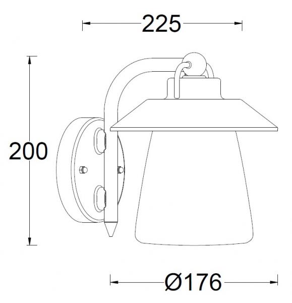 Lutec Tradition Cate udendørslampe til væg - Mat rust Lutec Tradition Cate udendørslampe til væg - Mat rust