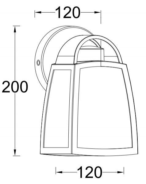 Lutec Tradition Kelsey udendørslampe til væg m/regnglas - Lille - Mat sort Lutec Tradition Kelsey udendørslampe til væg m/regnglas - Lille - Mat sort
