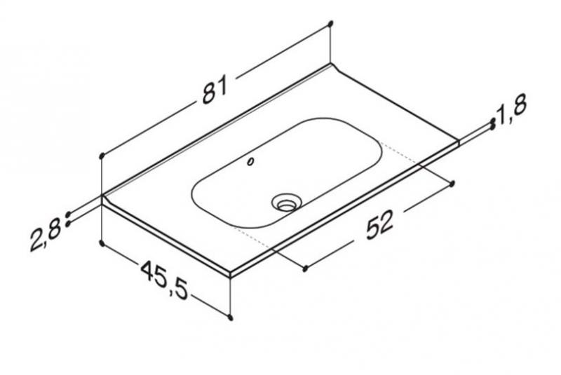 Dansani Kantate 80 m&oslash;belvask - Uden hanehul