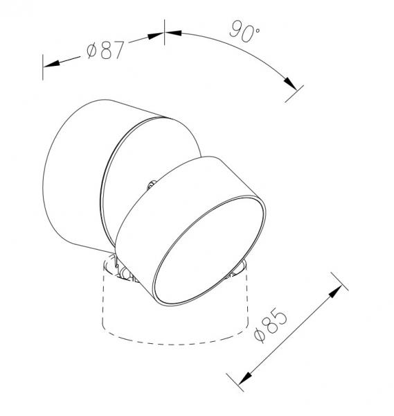 Lutec Architectural Trumpet udend&oslash;rslampe til v&aelig;g - Mini