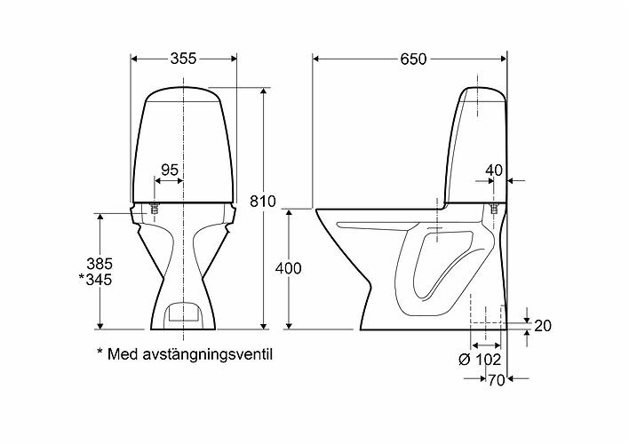 If&ouml; Cera toilet 3860 - Med S-l&aring;s