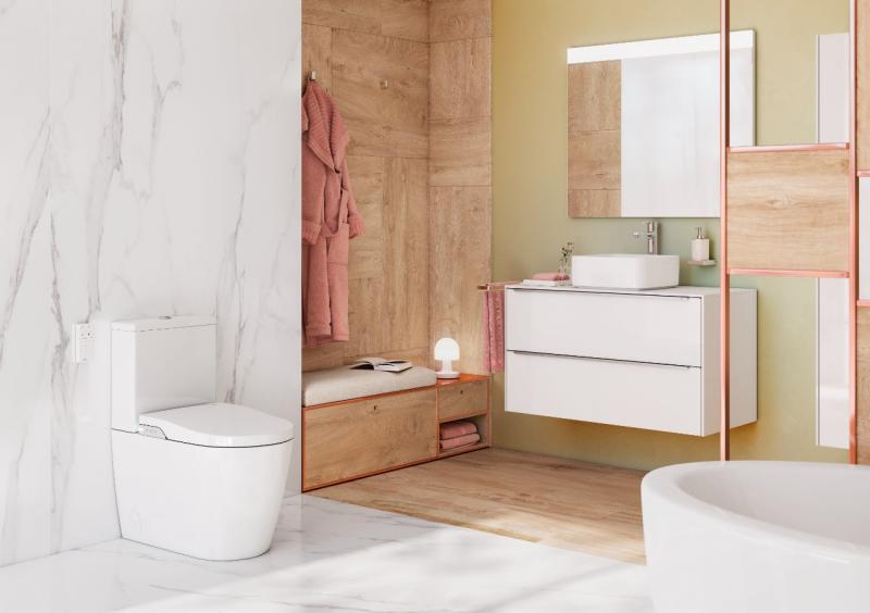 Roca Inspira Back-to-wall douchetoilet inkl. toiletsæde m/softclose Roca Inspira Back-to-wall douchetoilet inkl. toiletsæde m/softclose