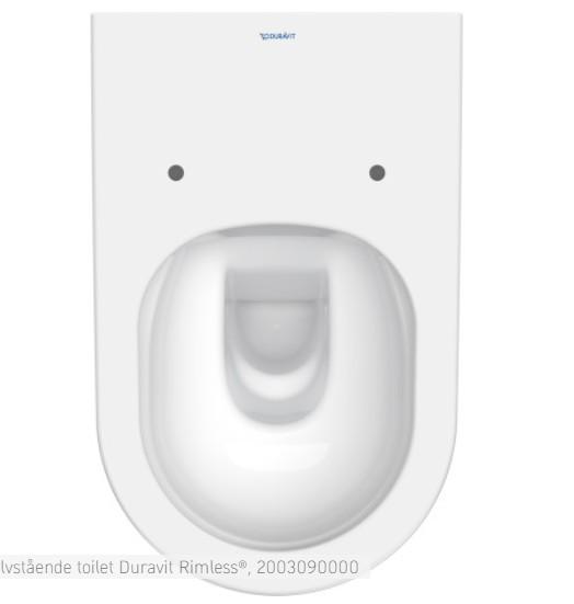 Duravit D-Neo Rimless BTW gulvst&aring;ende toilet - Hvid