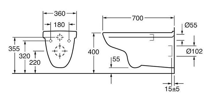 Gustavsberg 4G01 Care rimless v&aelig;gh&aelig;ngt toilet