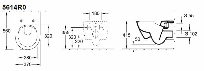 Villeroy & Boch Subway 2.0 rimless v&aelig;gh&aelig;ngt toilet m/C+