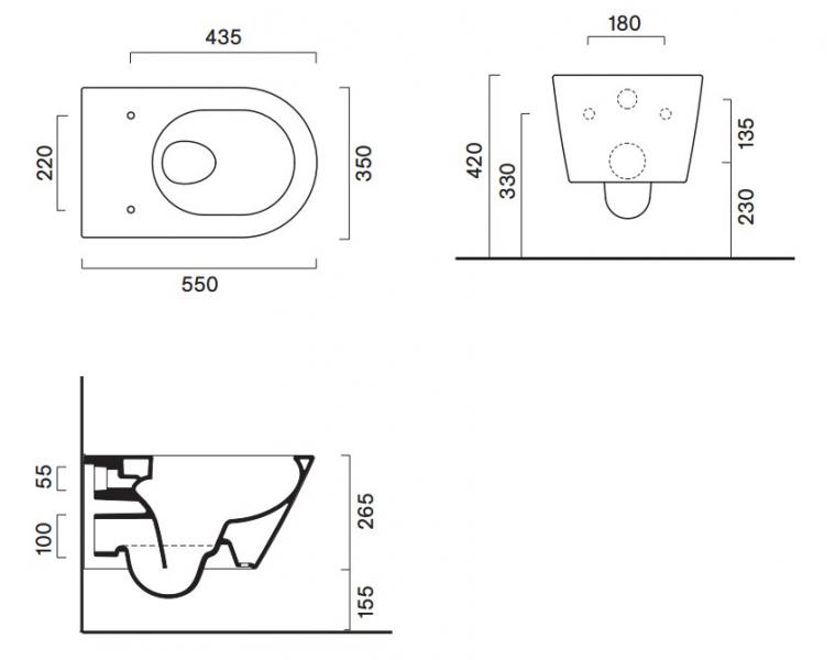 Catalano Zero 55 væghængt toilet m/Silentech, skjult montering og CataGlaze+ Catalano Zero 55 væghængt toilet m/Silentech, skjult montering og CataGlaze+