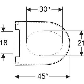 Geberit ONE toilets&aelig;de med SC/QR - Hvid/krom