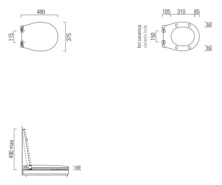 GSI Classic toilets&aelig;de m/Soft-close og QuickRelease - Hvid