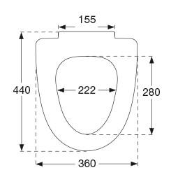 Pressalit 724 toiletsæde - Hvid Pressalit 724 toiletsæde - Hvid