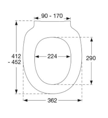Pressalit Chilli toilets&aelig;de m/soft close og lift-off - Hvid
