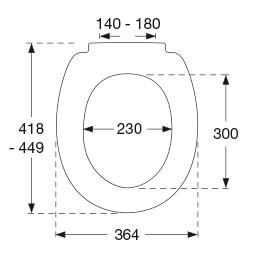 Pressalit 716 toilets&aelig;de - Hvid