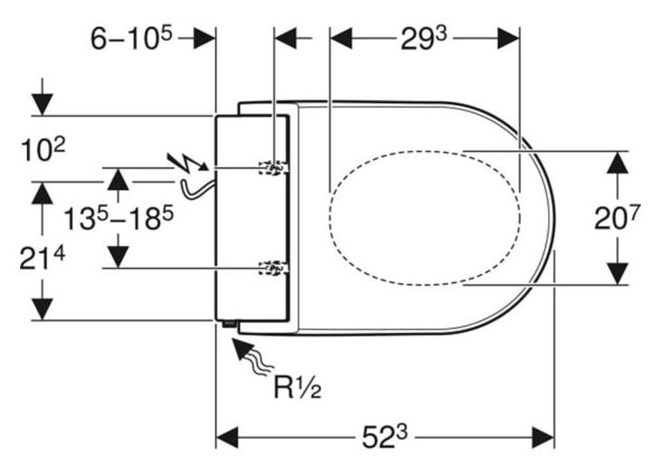 Geberit AquaClean Tuma Classic white-alpine DK toilets&aelig;de