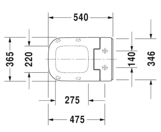 Duravit Sensowash Slim bidetsæde til Happy D.2 Duravit Sensowash Slim bidetsæde til Happy D.2