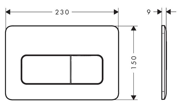 hansgrohe iFrame Original Q betjeningsplade - Krom hansgrohe iFrame Original Q betjeningsplade - Krom
