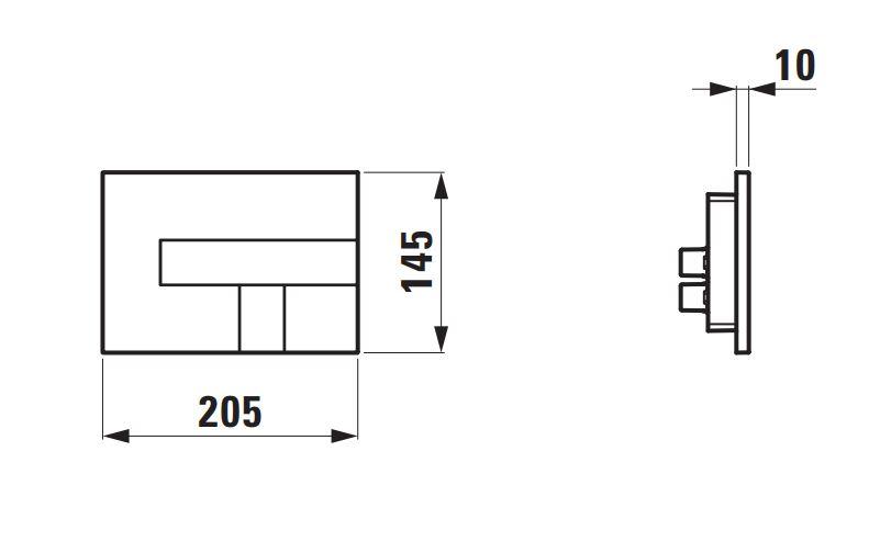 Laufen LIS betjeningsplade AW100 - Krom Laufen LIS betjeningsplade AW100 - Krom