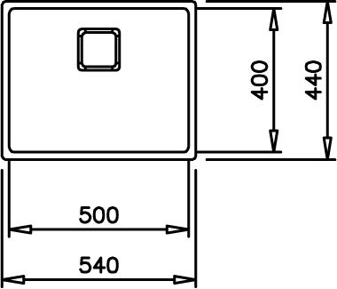 Intra FlexLinea 504 k&oslash;kkenvask i rustfrit st&aring;l - PureClean