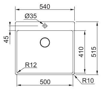 Franke Eurodomo DECA 210-50 k&oslash;kkenvask