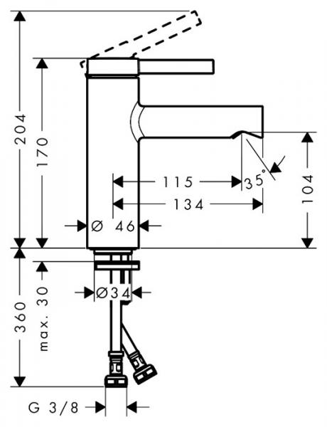 hansgrohe Zesis S h&aring;ndvaskarmatur 100 CoolStart u/bundventil - Krom