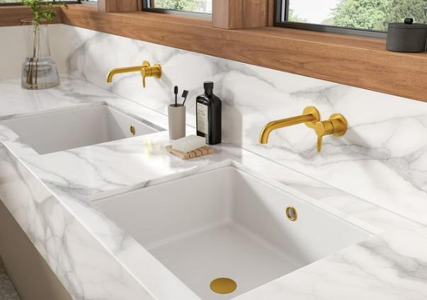 Damixa Silhouet armatur til indbygning i væg - Børstet messing Damixa Silhouet armatur til indbygning i væg - Børstet messing