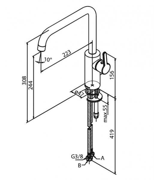 Damixa Silhouet k&oslash;kkenarmatur - Matsort