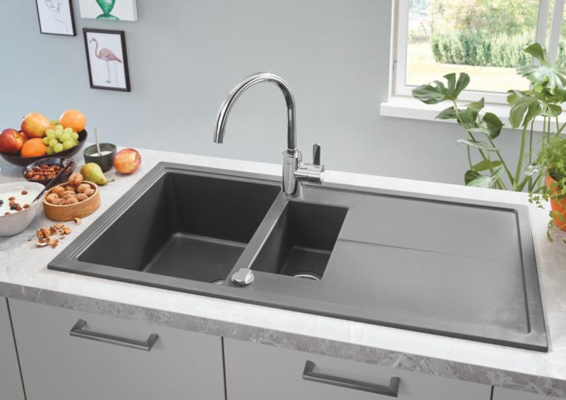 Grohe Eurosmart Cosmopolitan k&oslash;kkenarmatur m/vandsparefunktion og svingtud