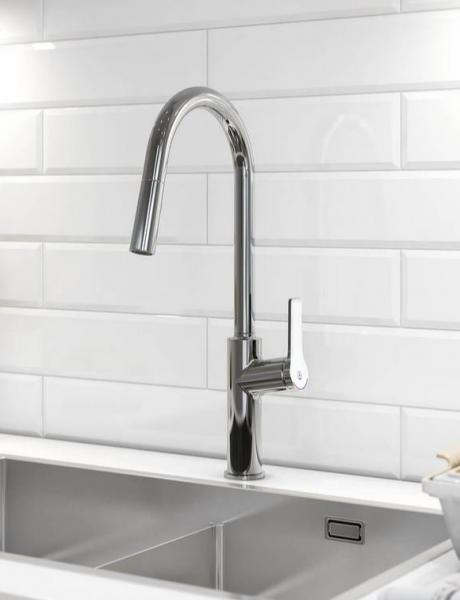 Gustavsberg Epic k&oslash;kkenarmatur m/udtr&aelig;k - Krom