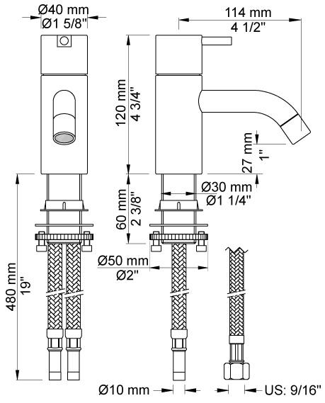 Vola HV1 håndvaskbatteri - Pink Vola HV1 håndvaskbatteri - Pink