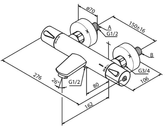 Damixa Silhouet komplet kararmatur - Steel Damixa Silhouet komplet kararmatur - Steel